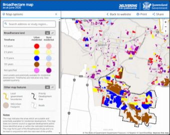 Interactive broadhectare study map