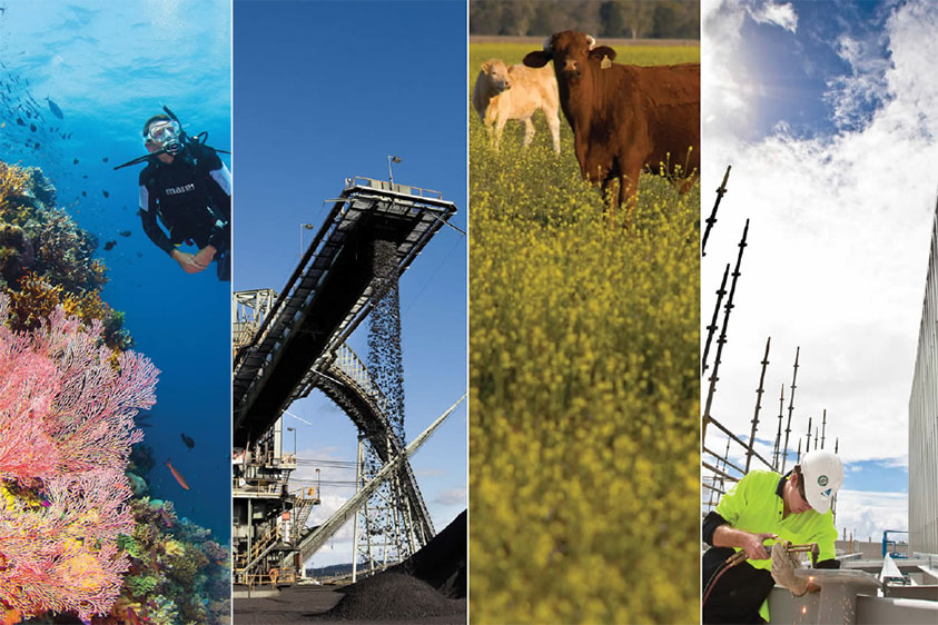 Pictorial images used in front cover of Queensland Regional Profiles